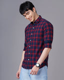 Men Checks Cotton Casual Shirt